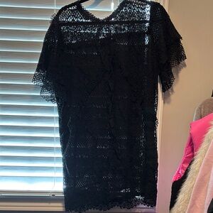 IRO Black Lace Mini Dress